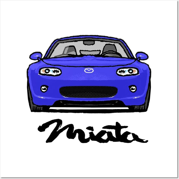 Mazda Mx5 Miata NC1 Blue Wall Art by Woreth